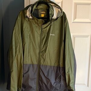 Cabela's Green and Gray Men's Rain Jacket